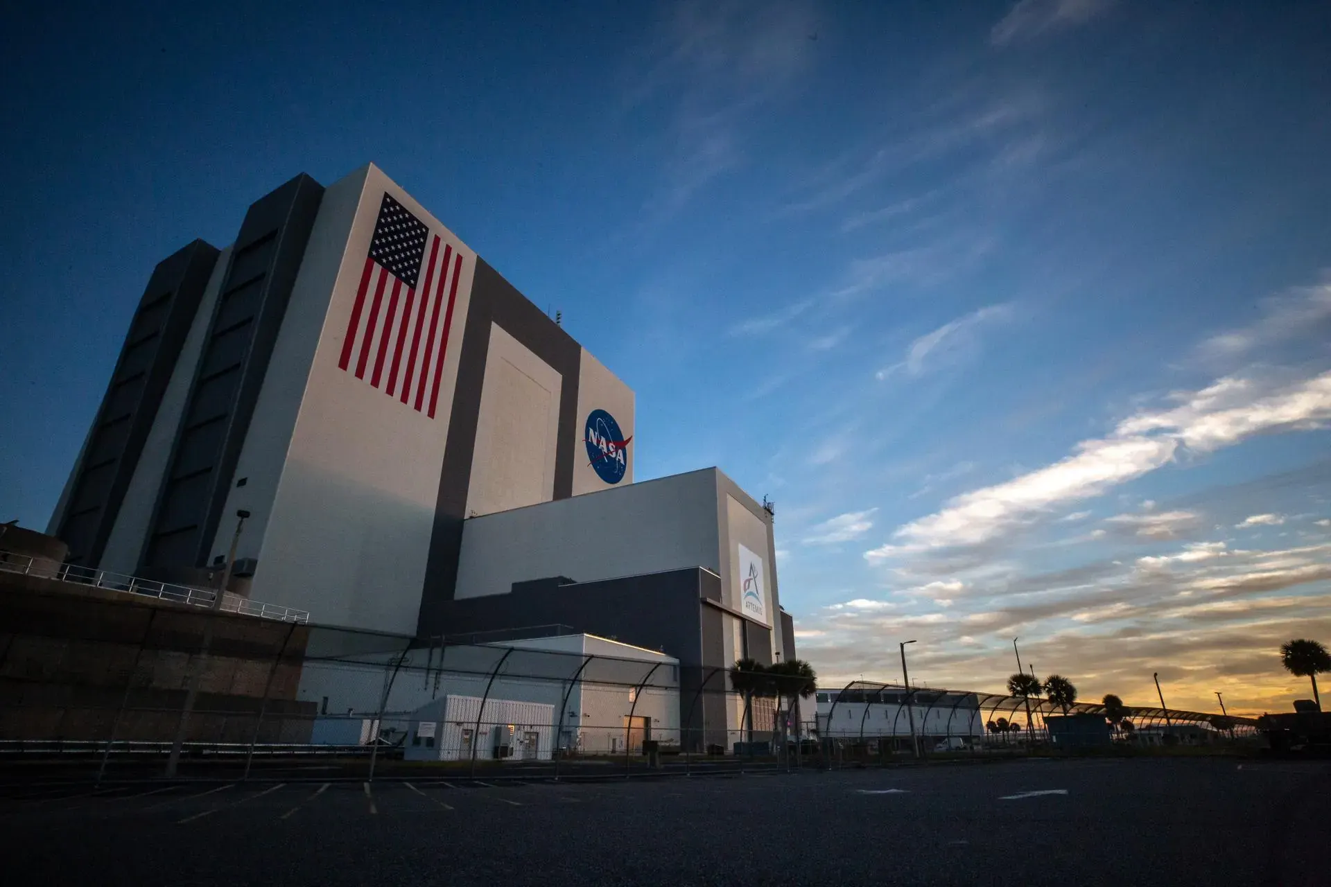 Sunrise over the Vehicle Assembly Building at NASA's Kennedy Space Center