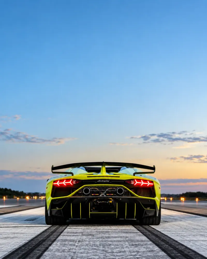 Supercar staged on the Shuttle Landing Facility runway