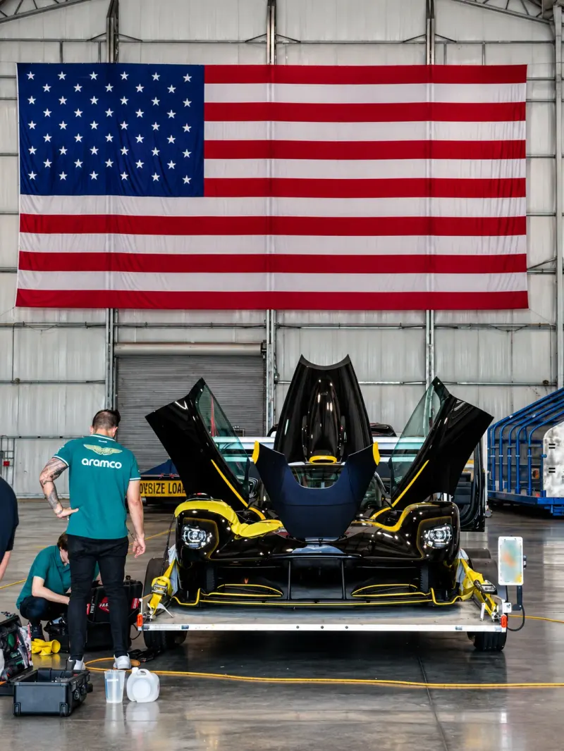 Car positioned on the Shuttle Landing Facility