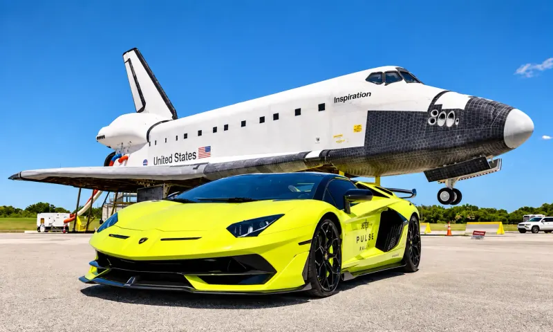 Wide view of the Shuttle Landing Facility runway