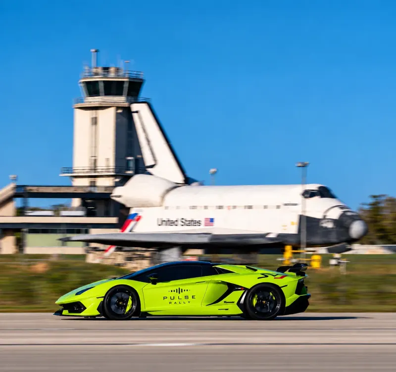 Supercar on the Shuttle Landing Facility runway